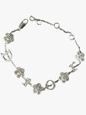Authentic Dior Silver & Swarovski Bracelet